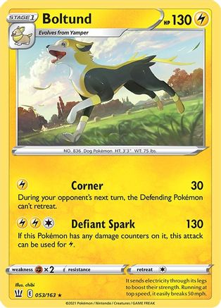 Boltund 053  - Reverse Holofoil SWSH05 Battle Styles - Rare