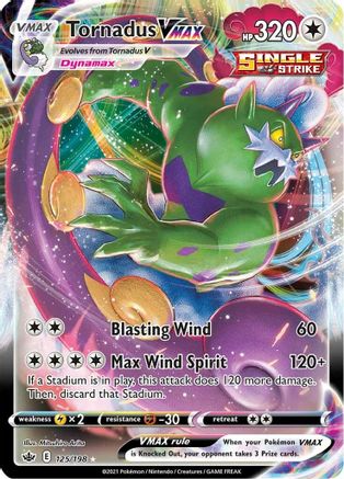 Tornadus VMAX 125/198  - Holofoil SWSH06 Chilling Reign - Ultra Rare