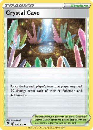 Crystal Cave 144  - Reverse Holofoil SWSH07 Evolving Skies - Uncommon