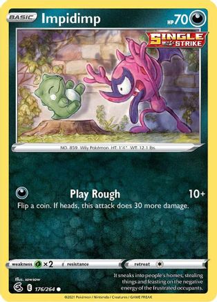 Impidimp 176  SWSH08 Fusion Strike - Common