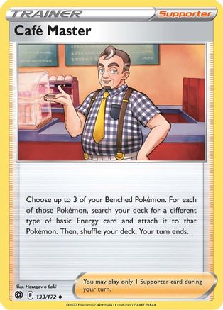 Cafe Master 133  - Reverse Holofoil SWSH09 Brilliant Stars - Uncommon