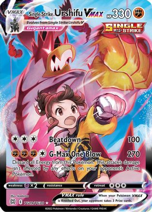 Single Strike Urshifu VMAX TG19/TG30  - Holofoil SWSH09 Brilliant Stars Trainer Gallery - Ultra Rare