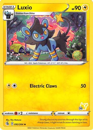 Luxio - 092/264 (#53 Pikachu Stamped)/264  Battle Academy 2022 - Promo