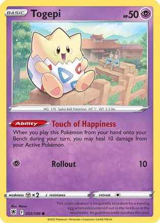 Togepi 055  SWSH10 Astral Radiance - Common