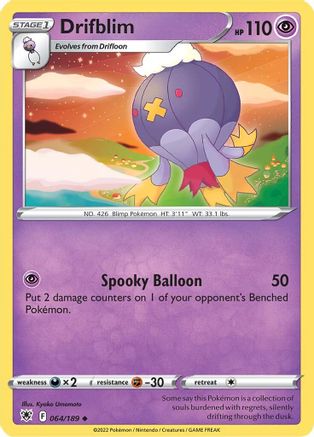 Drifblim 064  SWSH10 Astral Radiance - Uncommon