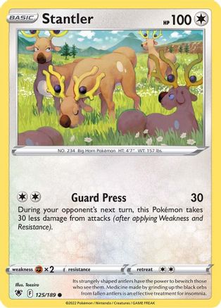 Stantler 125  SWSH10 Astral Radiance - Common
