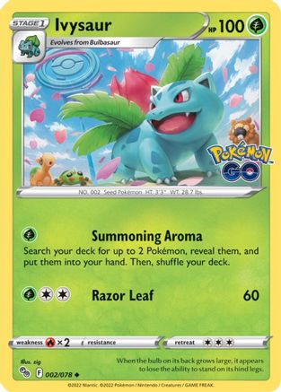Ivysaur 002  Pokemon GO - Uncommon