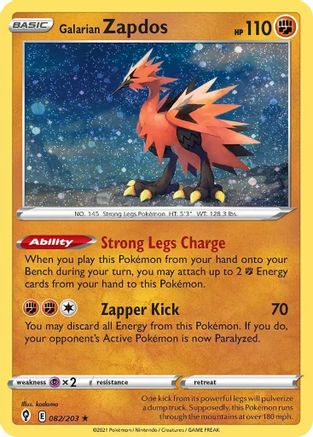 Galarian Zapdos 082/203  Miscellaneous Cards & Products - Promo
