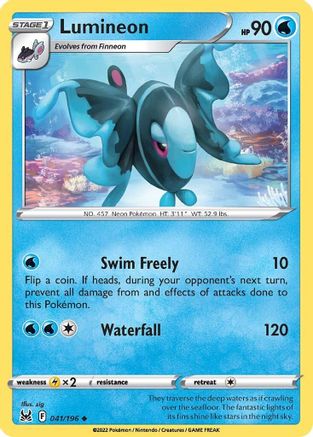 Lumineon 041  - Reverse Holofoil SWSH11 Lost Origin - Uncommon