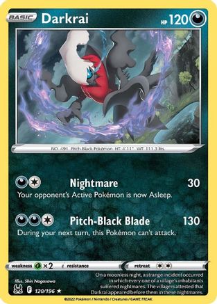 Darkrai 120  - Reverse Holofoil SWSH11 Lost Origin - Holo Rare