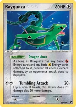 Rayquaza - 22/107/107  - Holofoil Deck Exclusives - Holo Rare