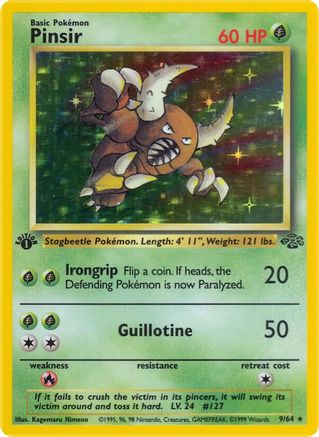 Pinsir (9) 009  - 1st Edition Holofoil Jungle - Holo Rare