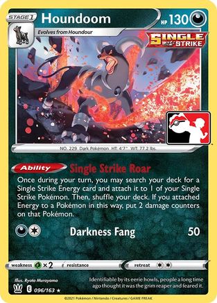 Houndoom 096  - Holofoil Prize Pack Series Cards - Rare