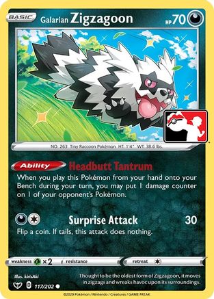 Galarian Zigzagoon  - Holofoil Prize Pack Series Cards - Common