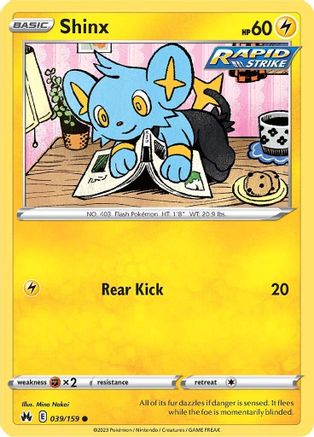 Shinx (39) 039  - Reverse Holofoil SWSH Crown Zenith - Common
