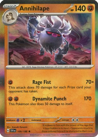 Annihilape 109  - Reverse Holofoil SV01 Scarlet & Violet Base Set - Rare