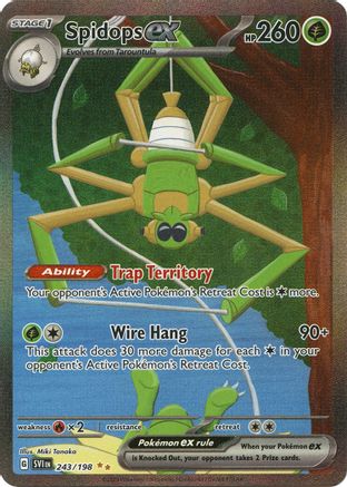 Spidops ex 243/198  - Holofoil SV01 Scarlet & Violet Base Set - Special Illustration Rare