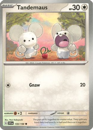 Tandemaus 159/198  - Reverse Holofoil SV01 Scarlet & Violet Base Set - Common