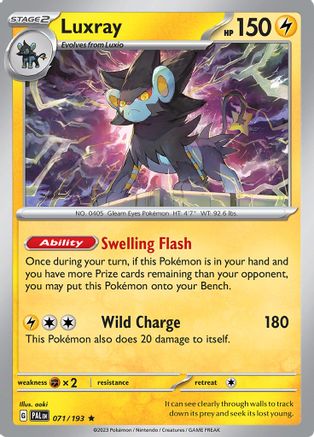 Luxray 071  - Holofoil SV02 Paldea Evolved - Rare