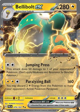 Bellibolt ex 079/193  - Holofoil SV02 Paldea Evolved - Double Rare