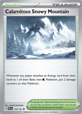Calamitous Snowy Mountain 174  SV02 Paldea Evolved - Uncommon