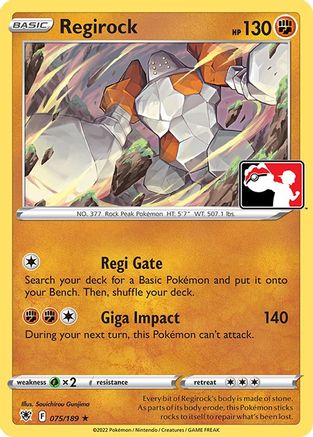 Regirock/189  Prize Pack Series Cards - Rare