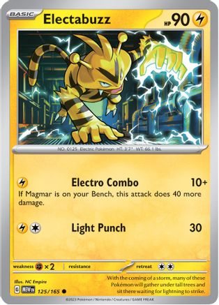 Electabuzz 125  SV Scarlet & Violet 151 - Common