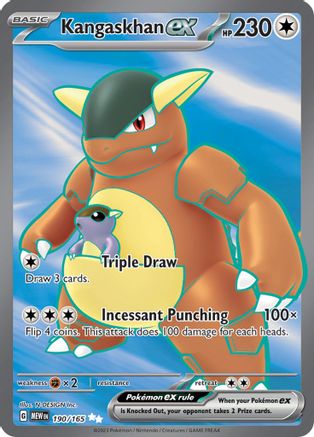 Kangaskhan ex 190/165  - Holofoil SV Scarlet & Violet 151 - Ultra Rare