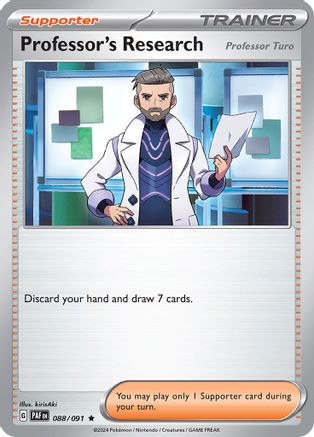Professor's Research [Professor Turo] 088/091  - Holofoil SV Paldean Fates - Rare