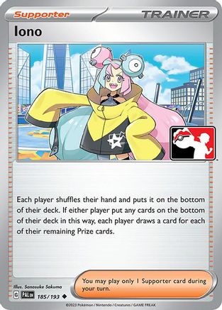 Iono 185  - Holofoil Prize Pack Series Cards - Uncommon