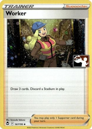 Worker 167/195  - Holofoil Prize Pack Series Cards - Uncommon