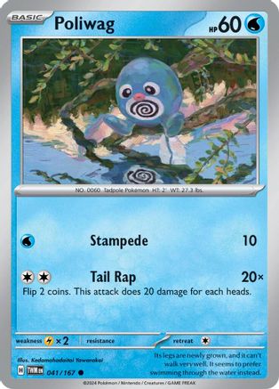 Poliwag 041  - Reverse Holofoil SV06 Twilight Masquerade - Common