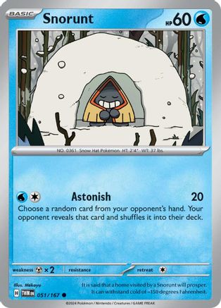 Snorunt 051  - Reverse Holofoil SV06 Twilight Masquerade - Common
