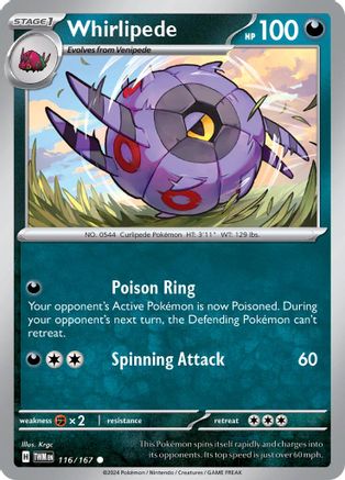 Whirlipede 116  SV06 Twilight Masquerade - Common