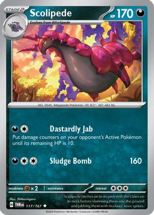 Scolipede 117  SV06 Twilight Masquerade - Uncommon