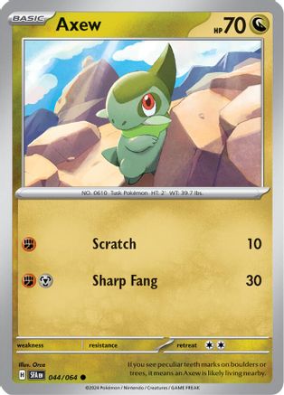 Axew 044  - Reverse Holofoil SV Shrouded Fable - Common