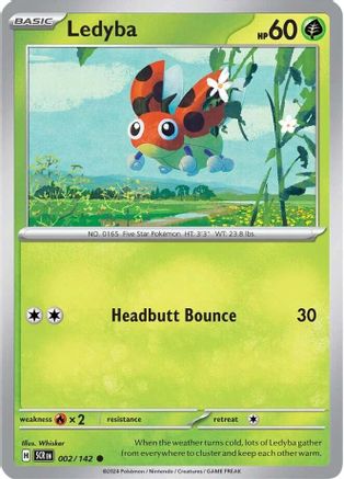 Ledyba 002  - Reverse Holofoil SV07 Stellar Crown - Common
