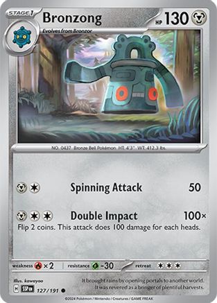 Bronzong 127  - Reverse Holofoil SV08 Surging Sparks - Common