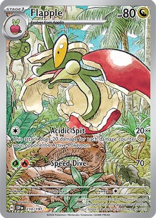 Flapple 210/191  - Holofoil SV08 Surging Sparks - Illustration Rare
