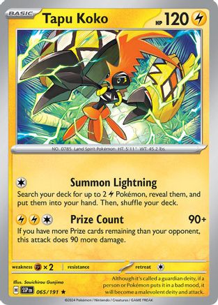 Tapu Koko 065/191  Deck Exclusives - Rare