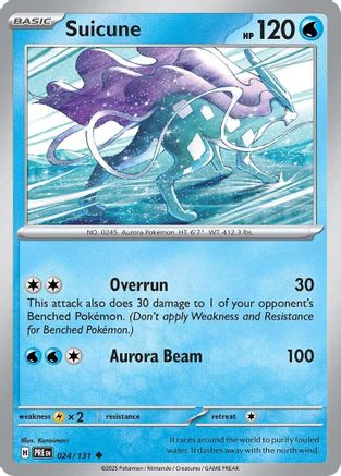 Suicune 024  - Reverse Holofoil SV Prismatic Evolutions - Uncommon