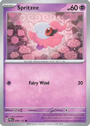 Spritzee 038  - Reverse Holofoil SV Prismatic Evolutions - Common