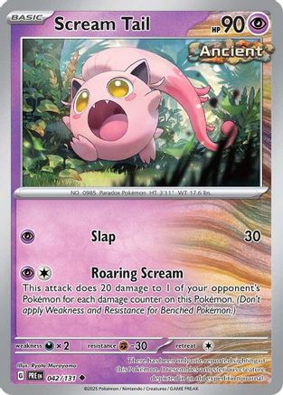 Scream Tail 042  - Reverse Holofoil SV Prismatic Evolutions - Uncommon
