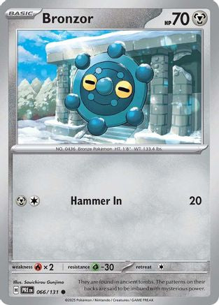 Bronzor 066  - Reverse Holofoil SV Prismatic Evolutions - Common