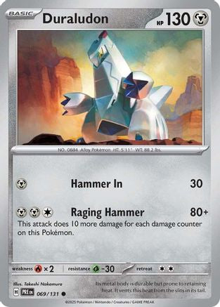 Duraludon 069  - Reverse Holofoil SV Prismatic Evolutions - Common