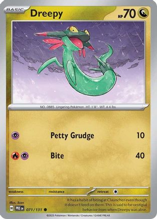 Dreepy 071  - Reverse Holofoil SV Prismatic Evolutions - Common
