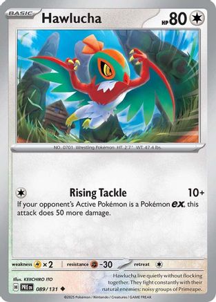 Hawlucha 089  - Reverse Holofoil SV Prismatic Evolutions - Uncommon