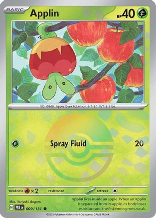 Applin (Poke Ball Pattern) 009  - Holofoil SV Prismatic Evolutions - Common