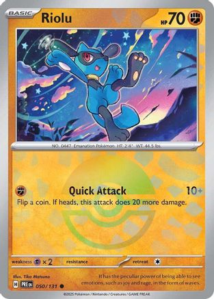 Riolu (Poke Ball Pattern) 050  - Holofoil SV Prismatic Evolutions - Common