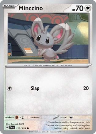 Minccino 125  - Reverse Holofoil SV09 Journey Together - Common